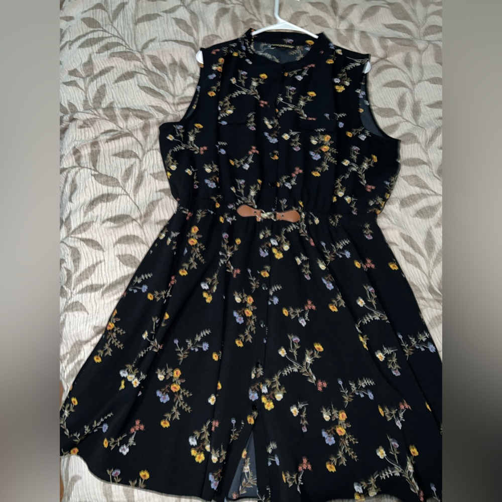 Always Indigo sleeveless floral dress